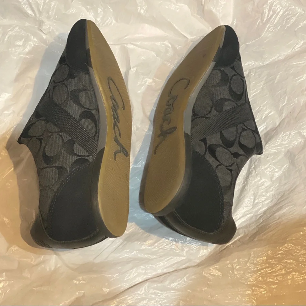 Coach Juli Monogram Signature Canvas/Leather Sneakers (Black/Gray) Size 9M - Picture 8 of 11